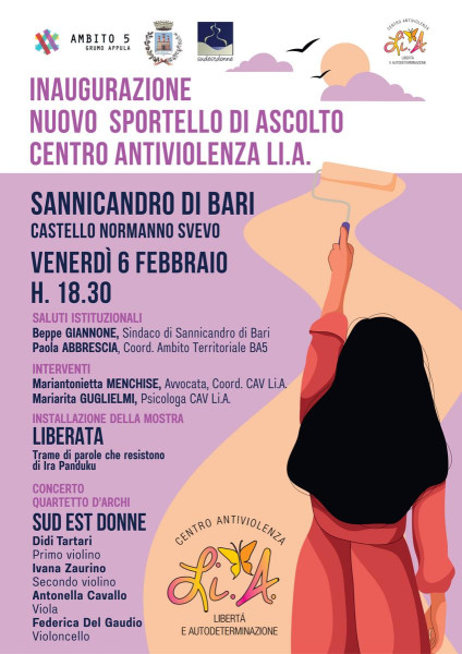 Concerto del quartetto d'Archi Sud Est Donne e mostra "Liberata"