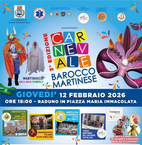 TERZA EDIZIONE CARNEVALE BAROCCO MARTINESE 2026