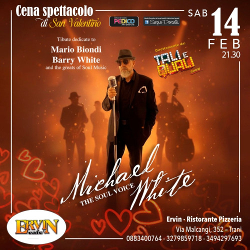 Michael White Cover Band Mario Biondi e Barry White - Cena spettacolo a Trani