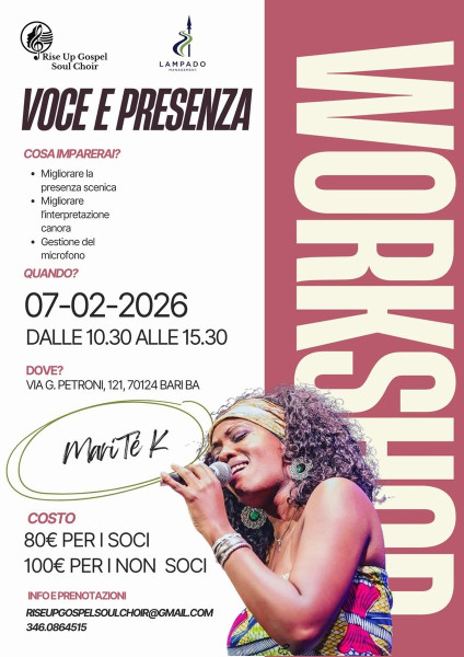DAR VOCE ALLA TUA LUCE: Workshop per Cantautrici e Musiciste con MariTé K