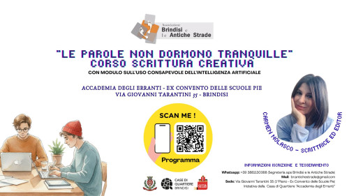 Presentazione Corso "SCRITTURA CREATIVA: LE PAROLE NON DORMONO TRANQUILLE"