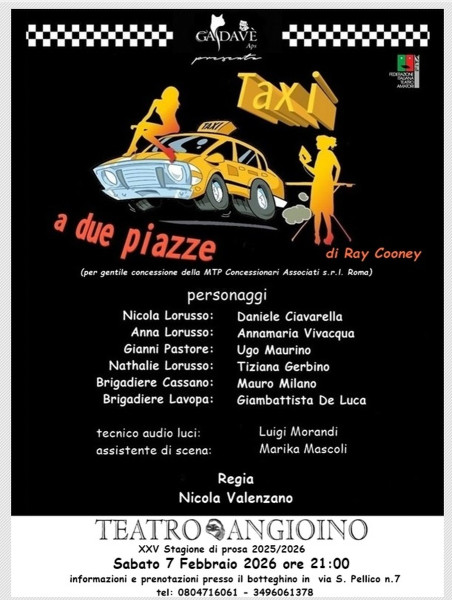 " Taxi a due Piazze " commedia brillante di R. Cooney regia N. Valenzano