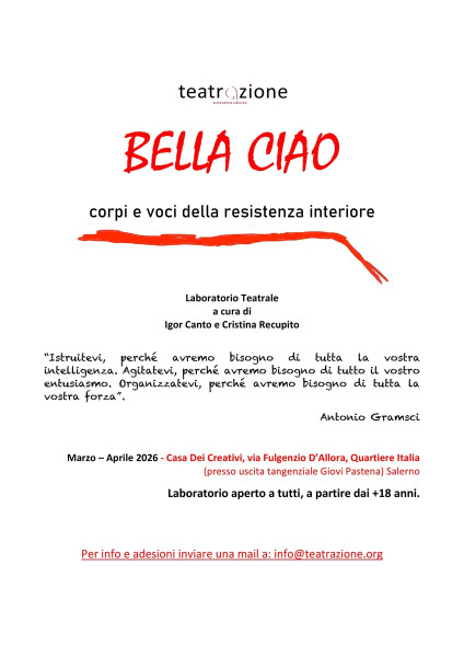 BELLA CIAO corpi e voci della resistenza interiore