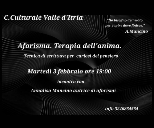 Aforisma. Terapia dell'anima.