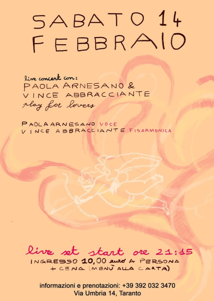 PLAY FOR LOVERS con VINCE ABBRACCIANTE & PAOLA ARNESANO