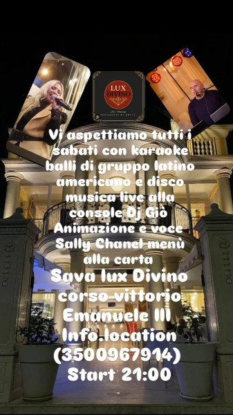 Gusto, Karaoke e Dance con Dj Giò & Sally Chanel!