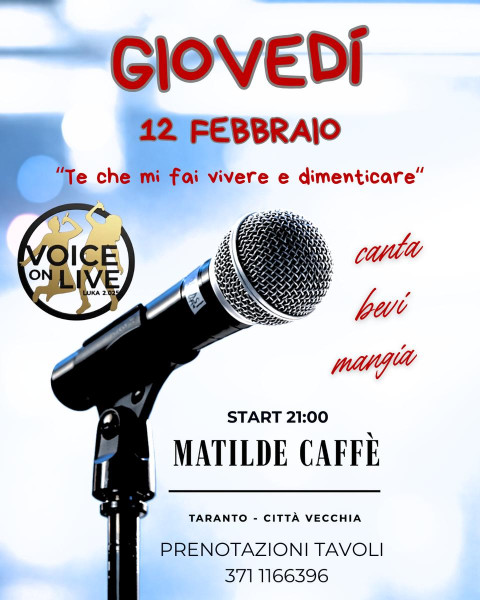 Cena Spettacolo - Voice on Live