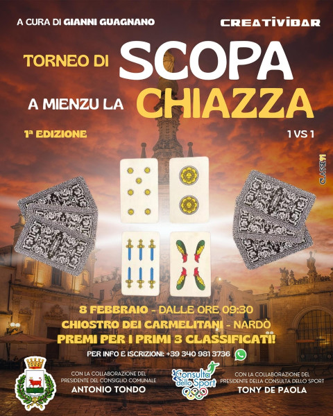 Torneo di Scopa a Nardò  A MIENZU LA CHIAZZA