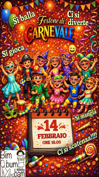 FESTONE DI CARNEVALE a Bim Bum Bam