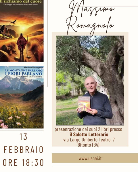 "Il richiamo del cuore. Un viaggio tra l'ombra e la luce dell'anima" e "Le montagne parlano i fiori parlano. Il cammino di un viandante"