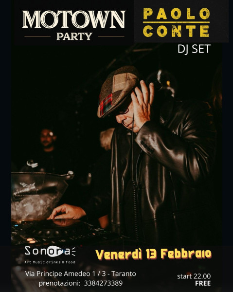 Motown Party: Paolo Conte dj set