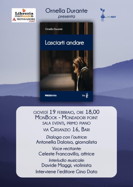 Ornella Durante presenta il suo romanzo Lasciarti andare