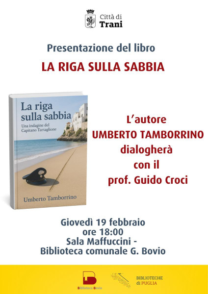 Presentazione del libro LA RIGA SULLA SABBIA di Umberto Tamborrino