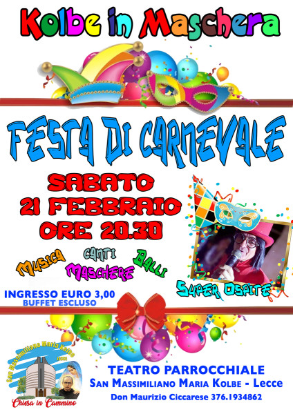 Festeggiamo il carnevale a Kolbe