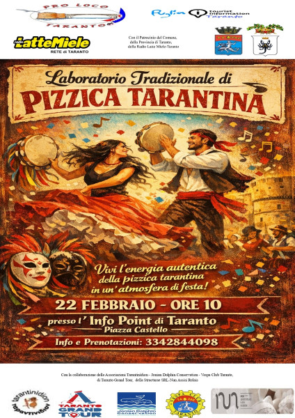 Carneval&Arte 2026. Laboratorio di pizzica tradizionale