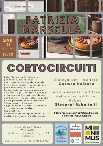 Presentazione del libro di Patrizia Marsella. Domani, 21 febbraio.