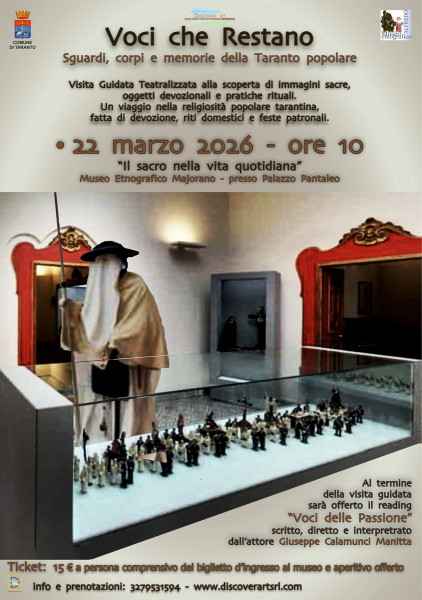 Voci che Restano RELIGIOSITA' POPOLARE >>> art tour al Museo "Majorano" - 22 mar 2026
