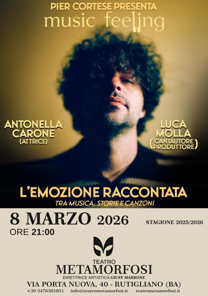 Pier Cortese porta Music Feeling  al Teatro Metamorfosi