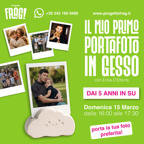 Laboratorio per bambini | Portafoto in gesso