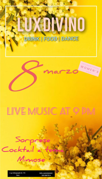 WOMEN' DAY PARTY AL LUX DIVINO