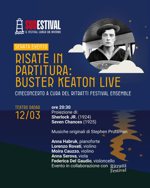 CINERITRATTI per SUDESTIVAL Risate in partitura: Buster Keaton Live
