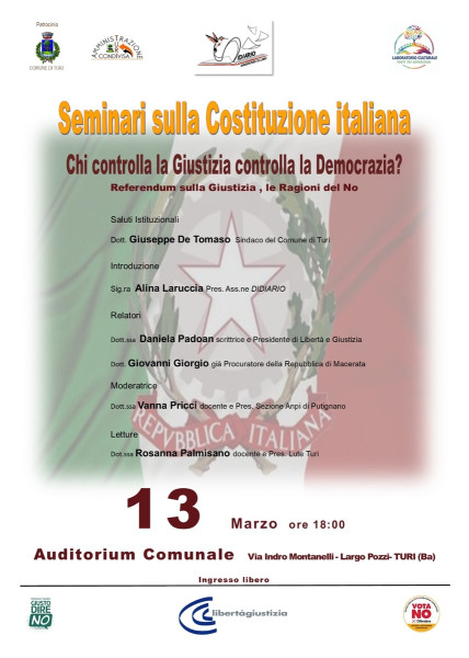 Chi controlla la giustizia controlla la Democrazia ? Le ragioni del No al Referendum
