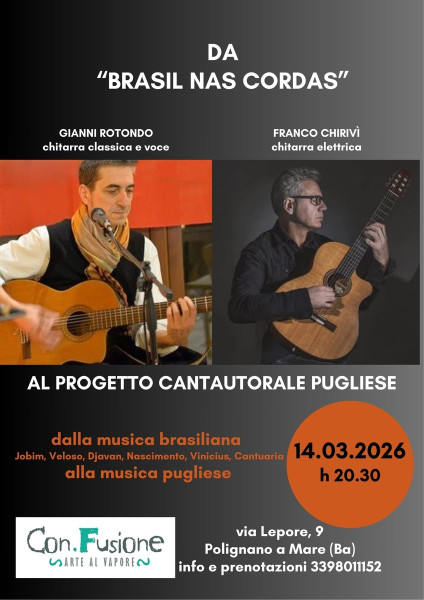 Da "BRASIL NAS CORDAS" al progetto cantautorale pugliese