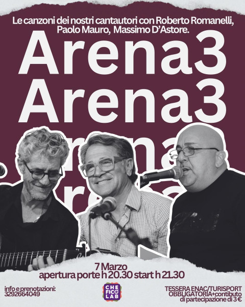 Area3 in concerto al Che Fico Lab: una notte dedicata ai grandi cantautori italiani