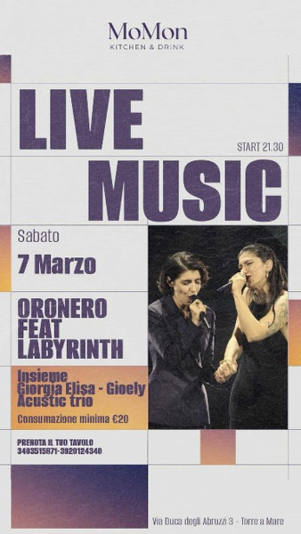 Oronero feat Labyrinth- GioEly al Momon