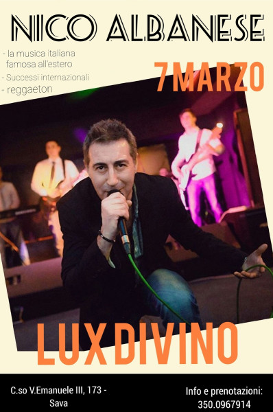 NICO ALBANESE live a LUX DIVINO