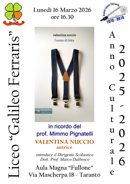 Incontro Culturale  "L'uomo di latta" con Valentina Nuccio