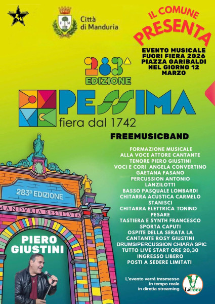 FINE FIERA con Piero Giustini & Free Music Band