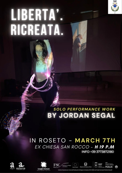 L’artista originaria di Tel Aviv, Jordan Segal, con LIBERTA'. RICREATA