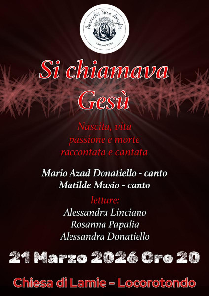 Spettacolo tra musica e narrazione "Si chiamava Gesù"