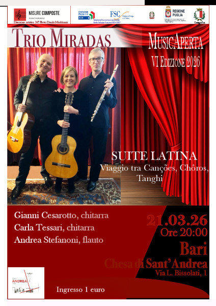 SUITE LATINA viaggio tra Canções, Chôros, Tanghi