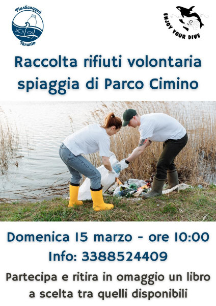 Raccolta rifiuti volontaria - spiaggia di Parco Cimino