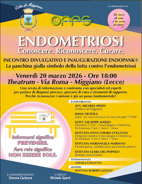 Endometriosi, diagnosi precoce, cura e sostegno concreto