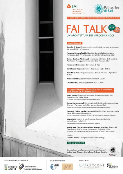 FAI Talk. Un'architettura dei Marconi a Noci