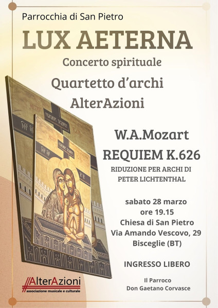 LUX AETERNA: Mozart per un messaggio di Pace