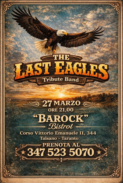 Al Barock, con "Hotel California" la tua serata al top!