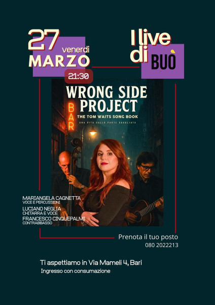 I live di Buò: Wrong Side Poject, un tributo a Tom Waits