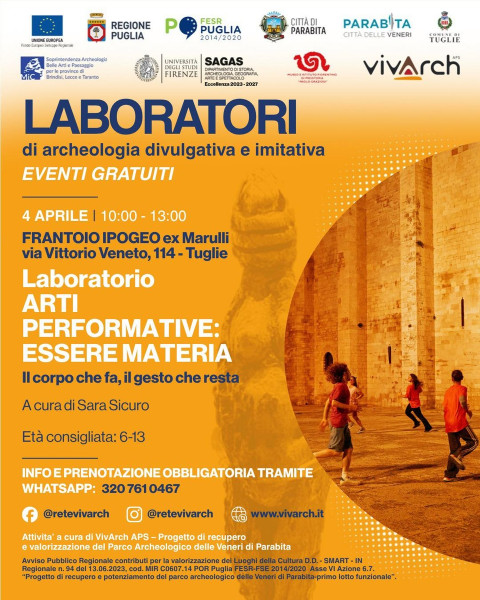 ESSERE MATERIA. Arti Performative per ragazzi