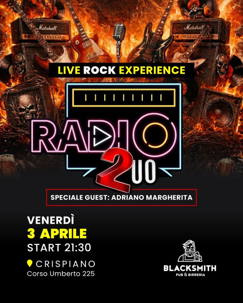 Radio 2Uo live Special Guest Adriano Margherita