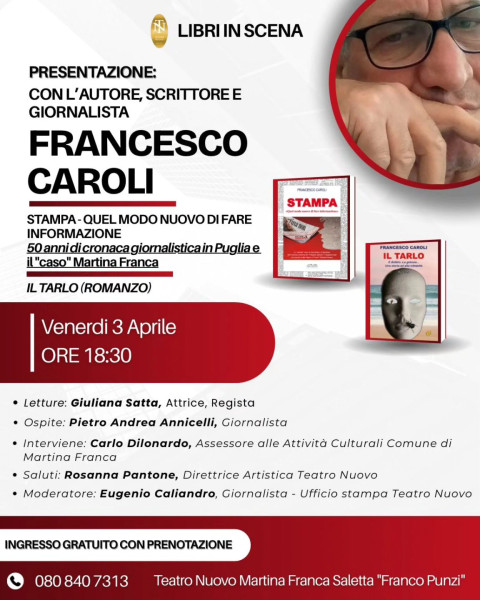 Libri in Scena con il giornalista Francesco Caroli