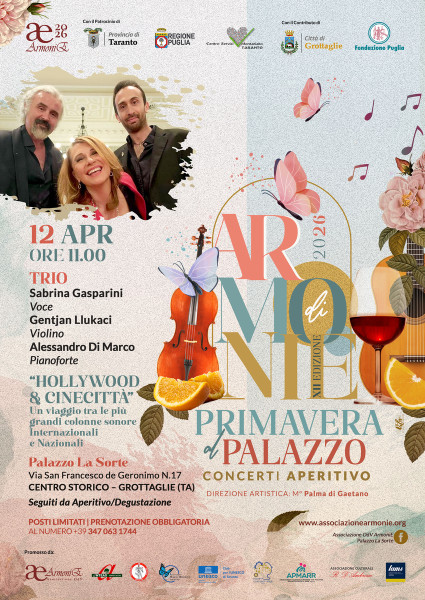 Holliwood & Cinecittà per ArmoniE di Primavera al Palazzo
