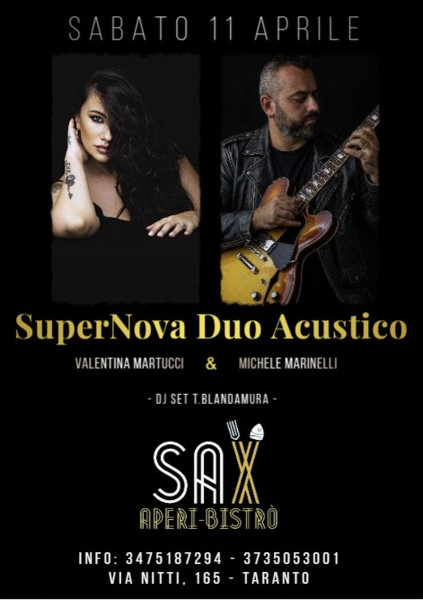 SuperNova Duo Acustico Live al SAX Aperi-Bistrò
