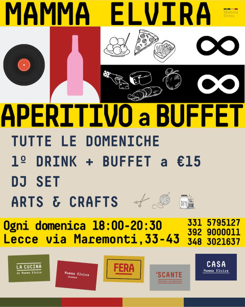 Aperitivo Mamma Elvira con dj set in vinile