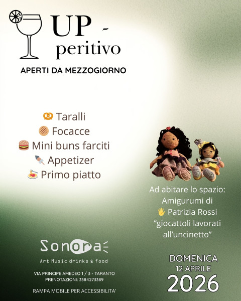 UP-peritivo con i manufatti di Patrizia Rossi