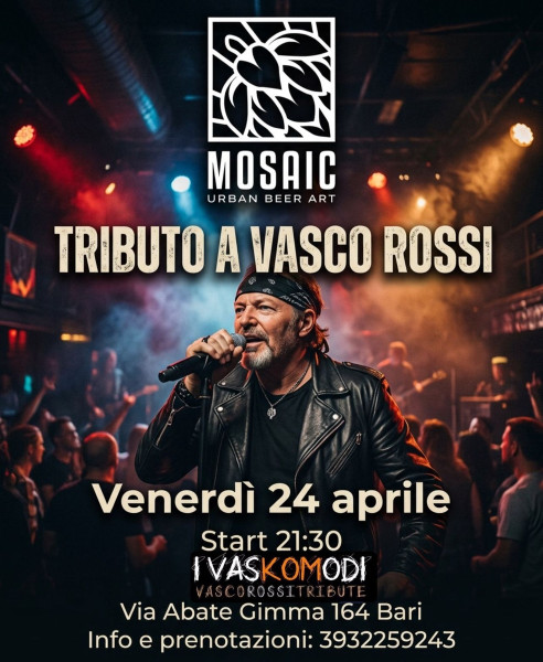 I Vaskomodi(tributo a Vasco)live @Mosaic Urban beer art Bari