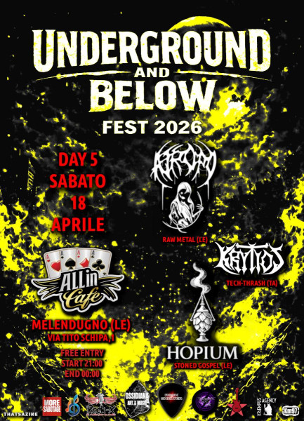 UNDERGROUND AND BELOW FEST - Day5 @ ALLIN CAFÈ